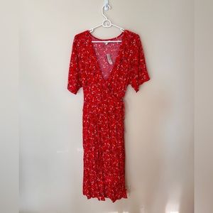 Floral Wrap MIdi Dress (M)